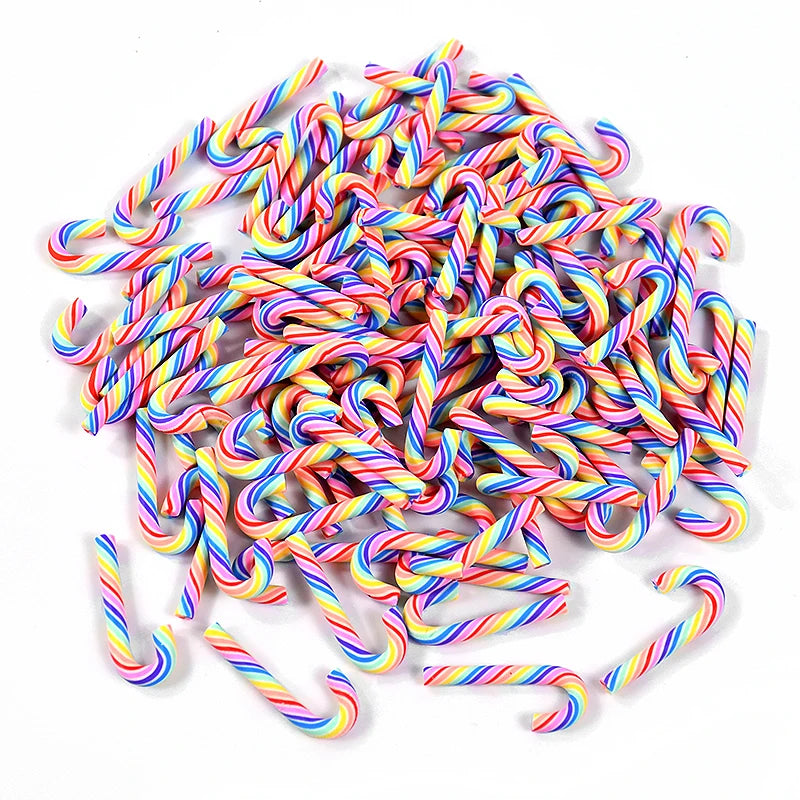 10/30/50 Mini Candy Cane Ornaments – Red & White Resin Pendants for Christmas Crafts, Tree Décor & Holiday Styling (2025 Edition)