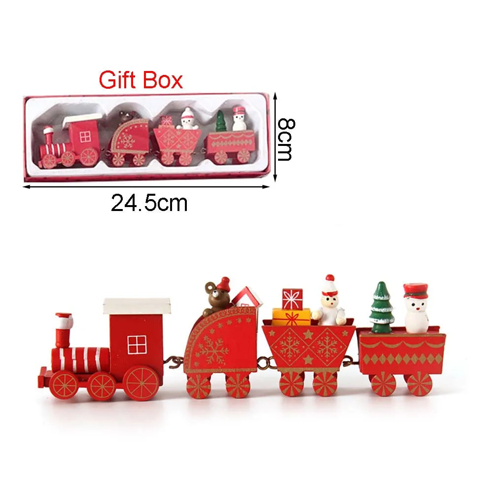 Christmas Wooden Train Ornament – Moving Train Decoration for Home, Noel & New Year 2025 Gifting