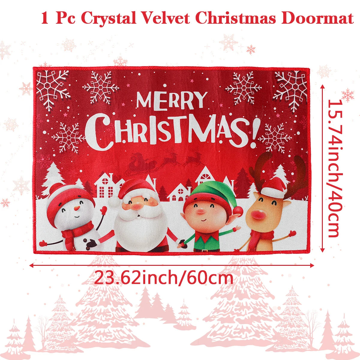 Santa Claus Christmas Door Mat – Outdoor Welcome Carpet for Home Entryway Décor (2025–2026 Edition)