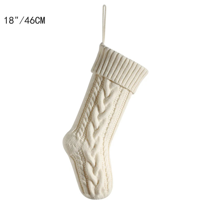 Large Cable Knit Christmas Stockings for Kids – Soft Holiday Decoration for Family Parties & Festive Gifting (2025 Edition)