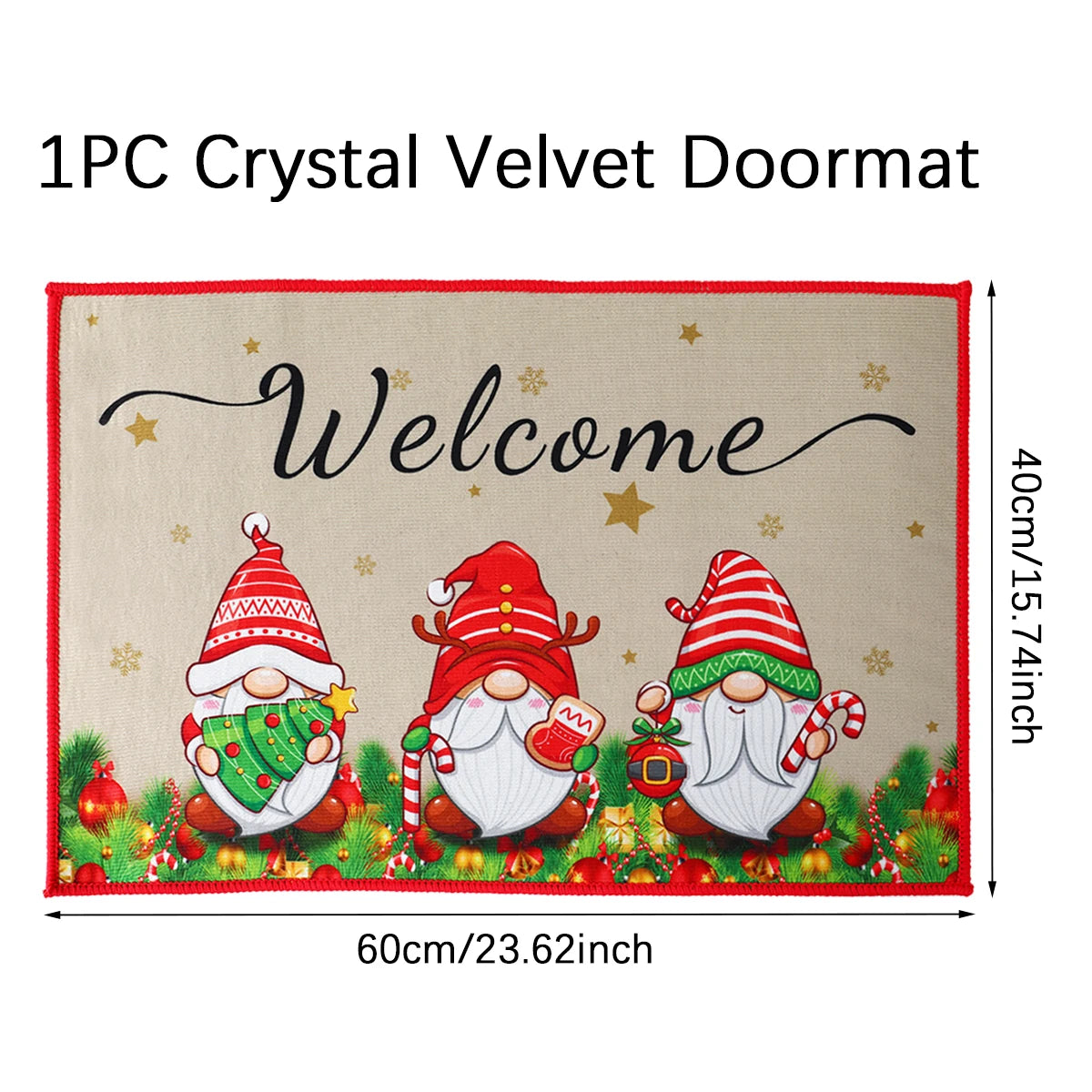 Santa Claus Christmas Door Mat – Outdoor Welcome Carpet for Home Entryway Décor (2025–2026 Edition)