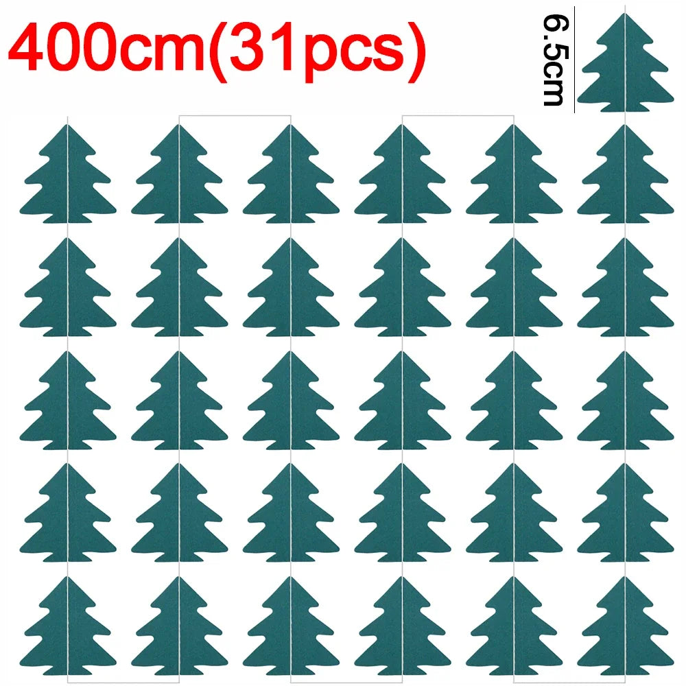 3D Christmas Tree Paper Garland – Eco-Friendly Hanging Decoration for Holiday Atmosphere & Indoor Styling (2025 Edition)
