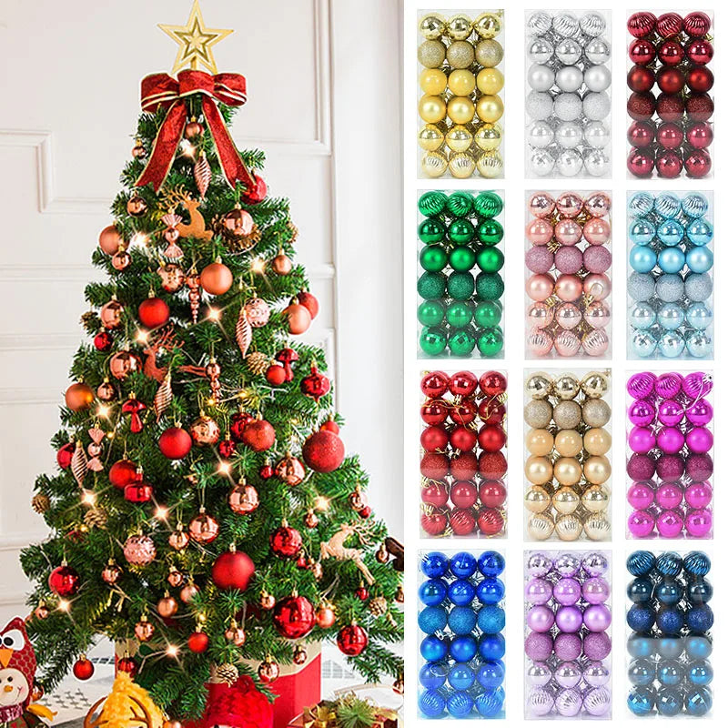Christmas Ball Ornaments – 1 Box of Hanging Tree Pendants for Holiday Décor, Parties & Gifting (2025 Edition)