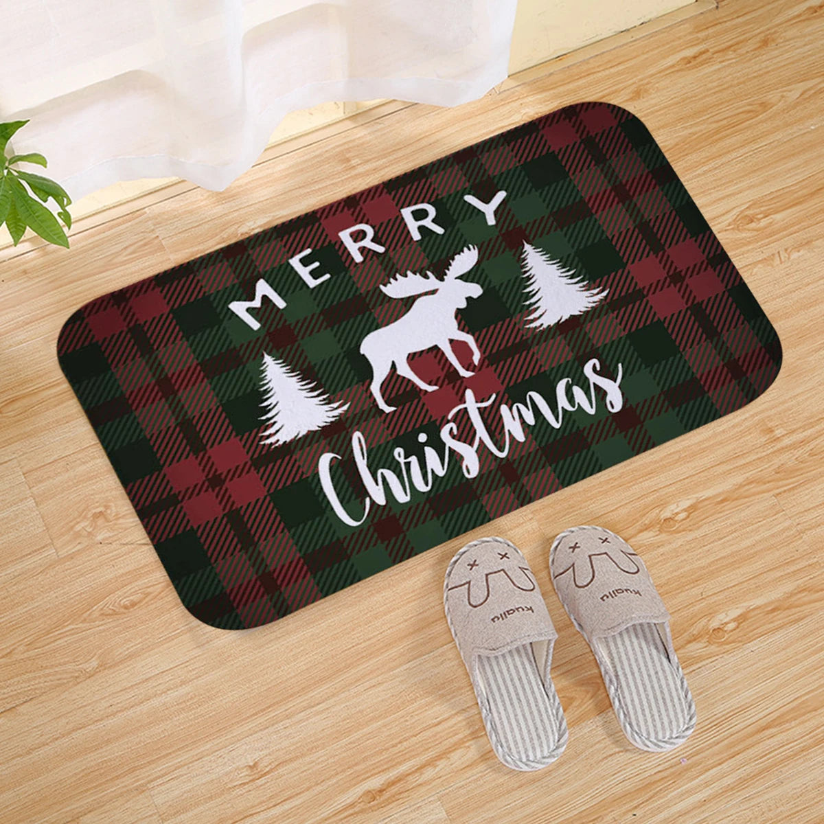 Santa Claus Christmas Door Mat – Outdoor Welcome Carpet for Home Entryway Décor (2025–2026 Edition)