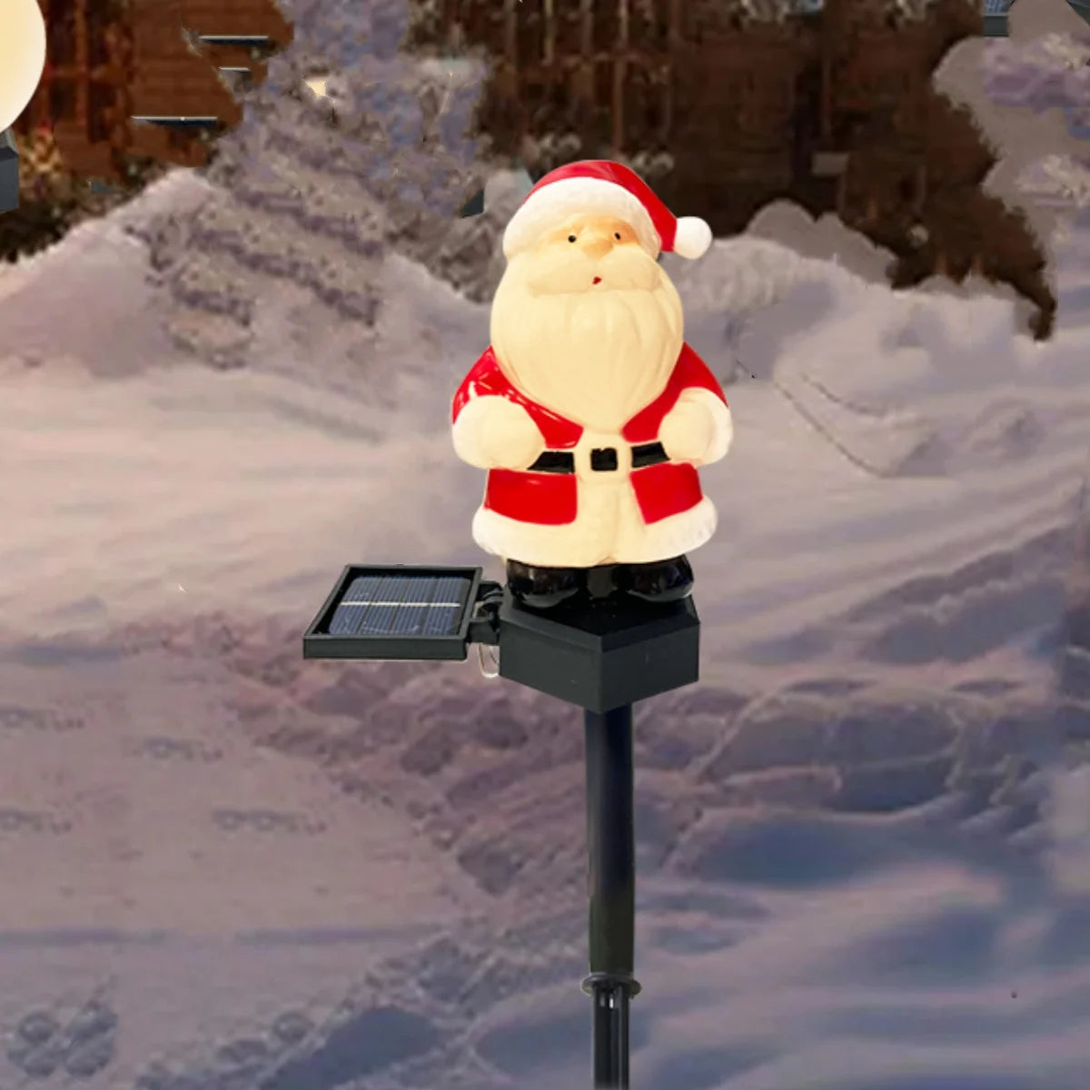 Solar-Powered Santa & Snowman Garden Light – Waterproof Christmas Lawn Stake for Outdoor Décor (2025 Edition)