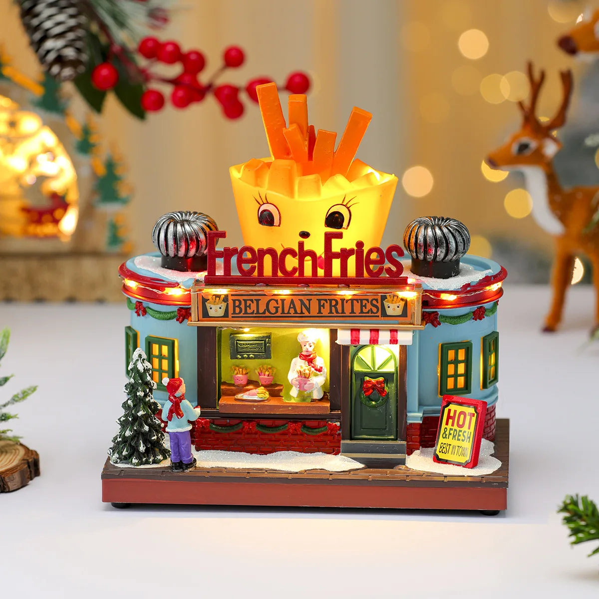 Rotating LED Christmas Music Box – Glowing Santa Ornament with Octave Melody for Holiday Décor & Gifting (2025 Edition)