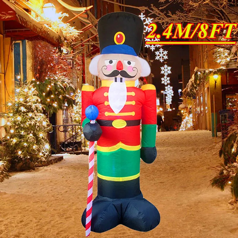 Christmas Inflatable Decoration with Built-In LED Lights – Polyester Ornament with UK Plug for Indoor & Outdoor Holiday Displays (2025 Edition)
