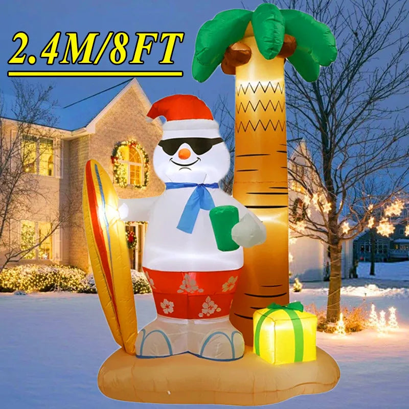 Christmas Inflatable Decoration with Built-In LED Lights – Polyester Ornament with UK Plug for Indoor & Outdoor Holiday Displays (2025 Edition)