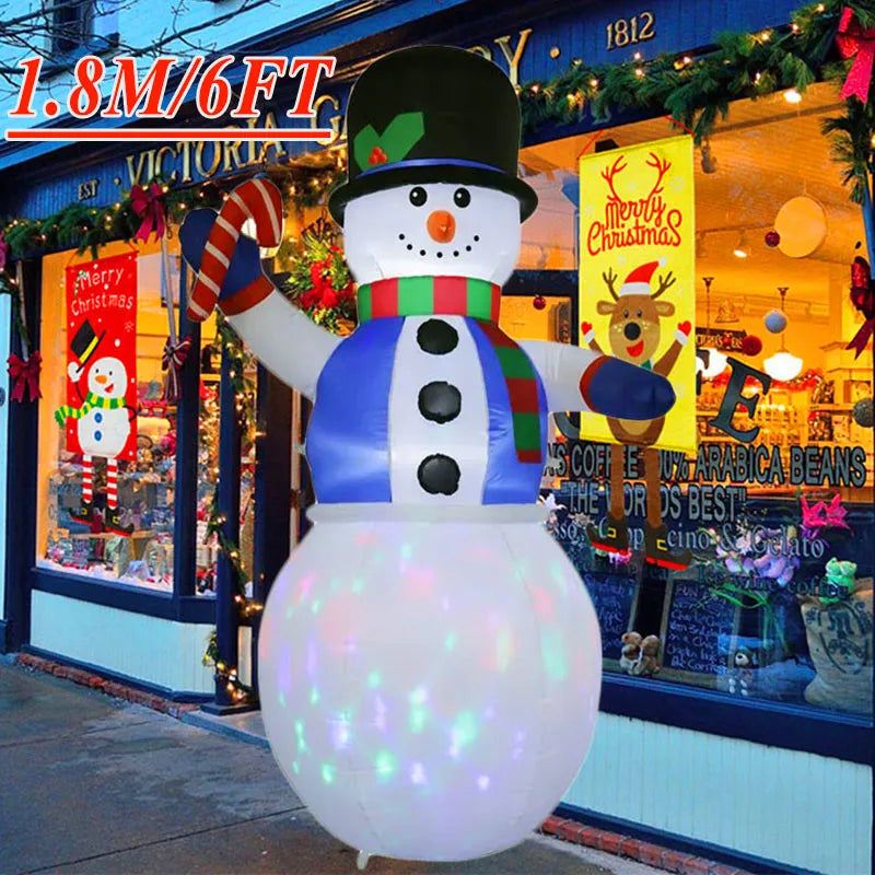 Christmas Inflatable Decoration with Built-In LED Lights – Polyester Ornament with UK Plug for Indoor & Outdoor Holiday Displays (2025 Edition)