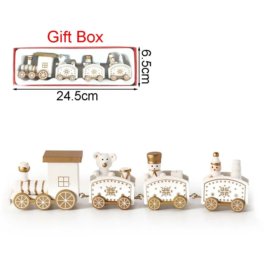Christmas Wooden Train Ornament – Moving Train Decoration for Home, Noel & New Year 2025 Gifting