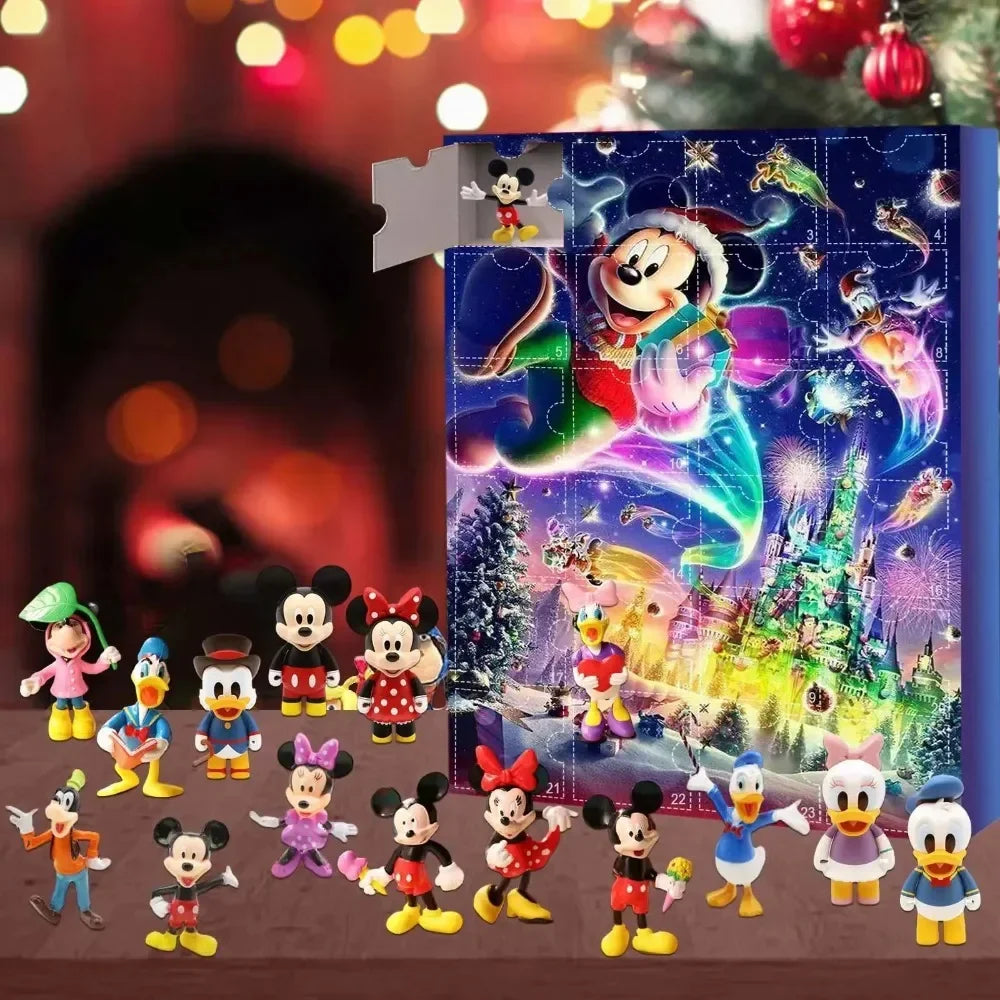 Cartoon Advent Calendar– 24-Day Countdown Resin Gift with Stitch & Santa Designs for Christmas & New Year (2025 Edition)