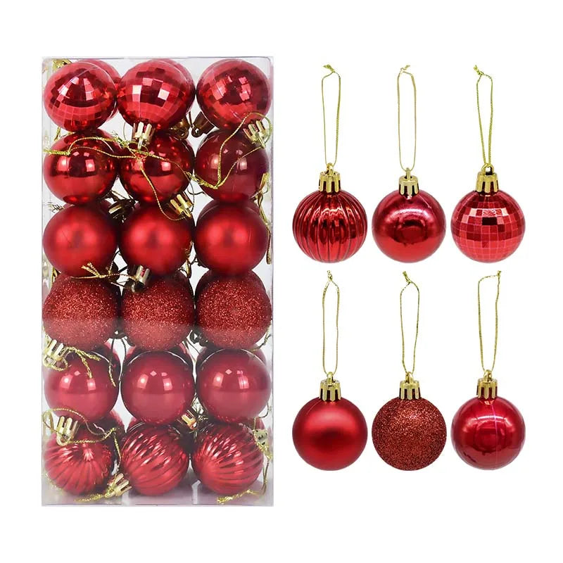 Christmas Ball Ornaments – 1 Box of Hanging Tree Pendants for Holiday Décor, Parties & Gifting (2025 Edition)