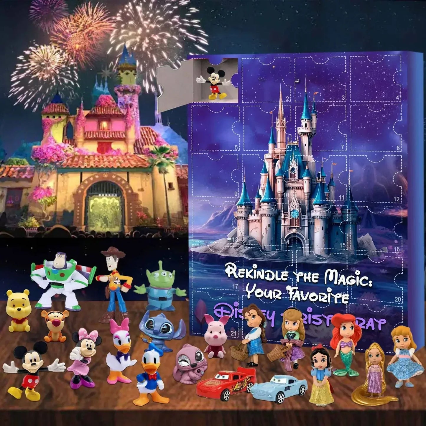 Cartoon Advent Calendar– 24-Day Countdown Resin Gift with Stitch & Santa Designs for Christmas & New Year (2025 Edition)