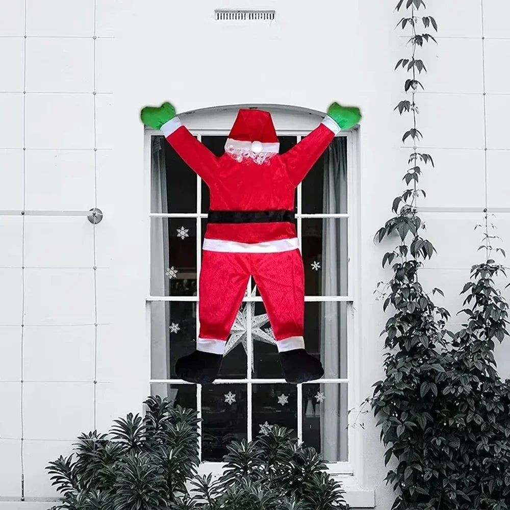 Climbing Santa Claus Decoration – Plush Window & Outdoor Display with Adhesive Tape for Creative Holiday Styling (2025 Edition)
