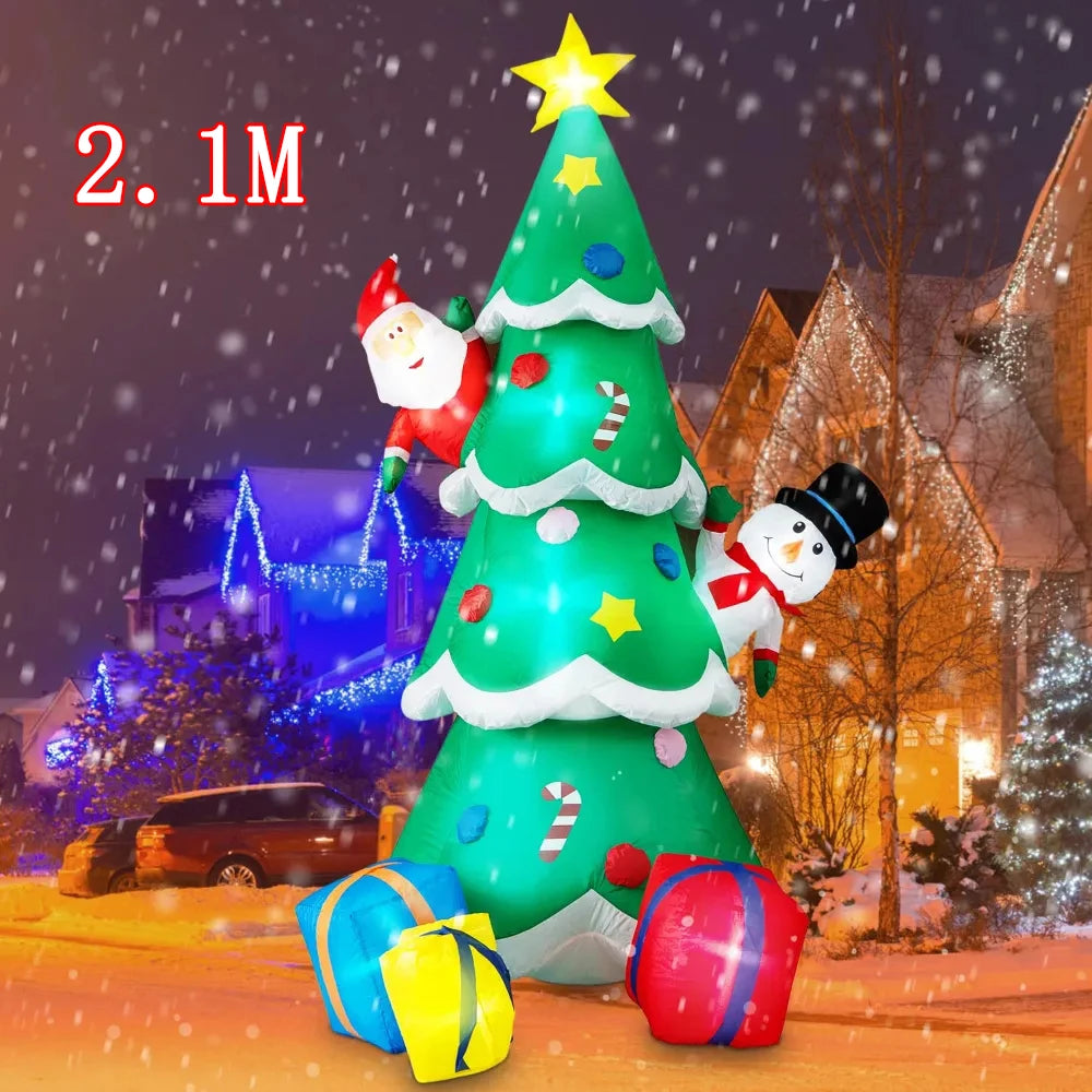 Christmas Inflatable Decoration with Built-In LED Lights – Polyester Ornament with UK Plug for Indoor & Outdoor Holiday Displays (2025 Edition)