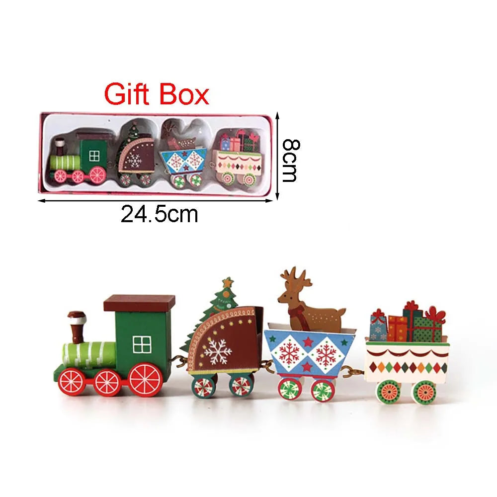 Christmas Wooden Train Ornament – Moving Train Decoration for Home, Noel & New Year 2025 Gifting