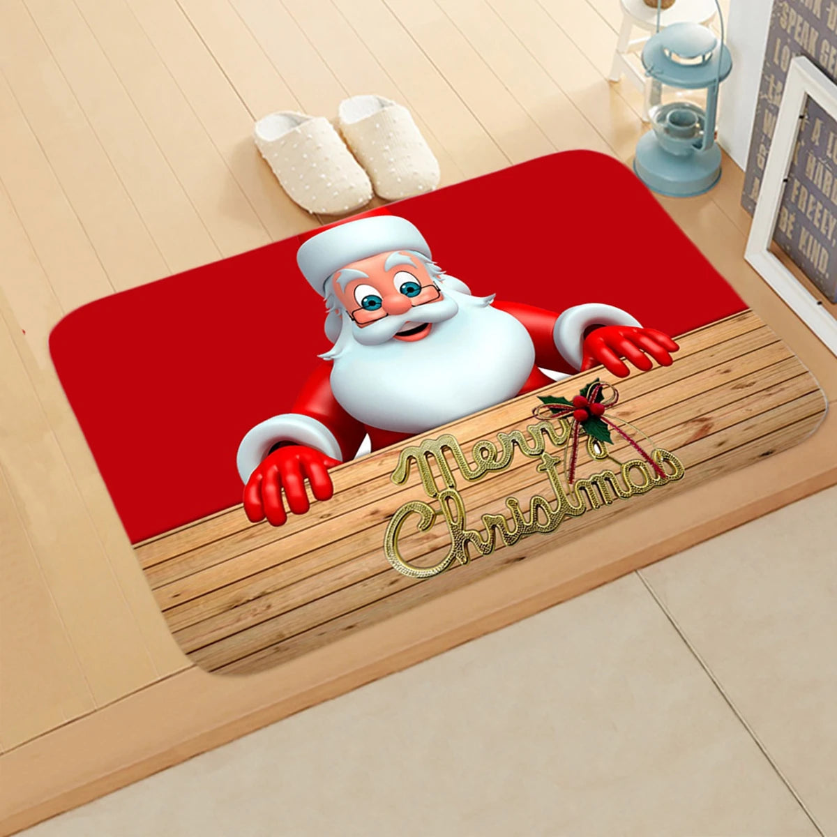 Santa Claus Christmas Door Mat – Outdoor Welcome Carpet for Home Entryway Décor (2025–2026 Edition)