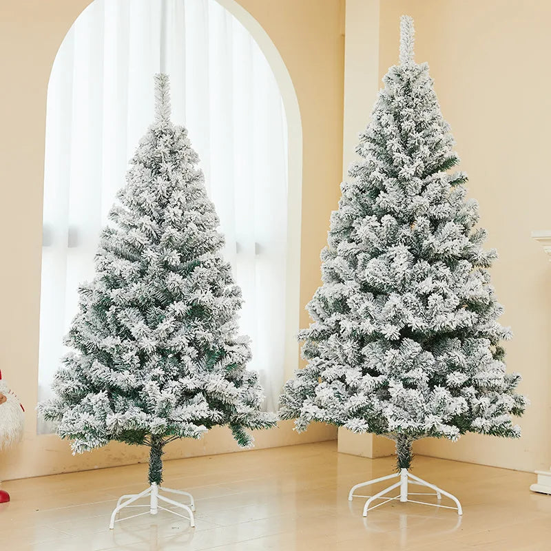 White Christmas Tree with Tree Skirt – 600-Tip Snowy PVC Decoration for Homes, Stores & Seasonal Gifting (2025 Edition)