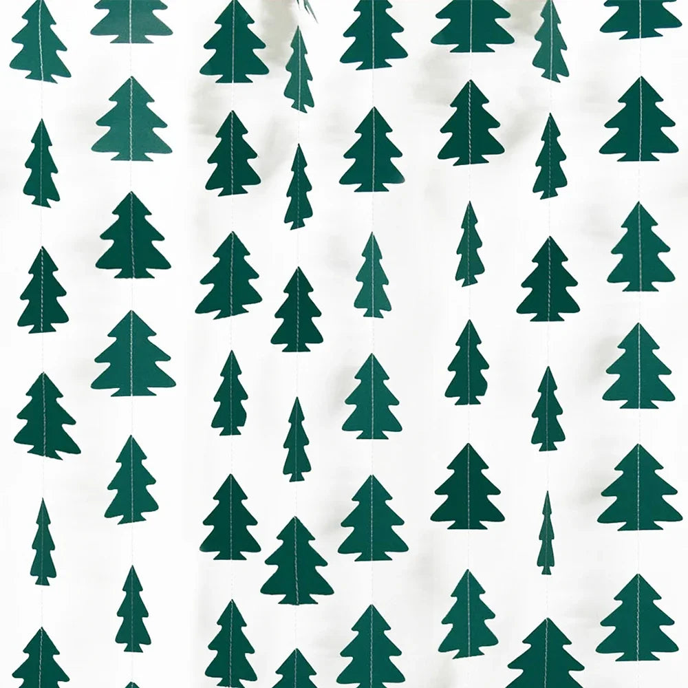 3D Christmas Tree Paper Garland – Eco-Friendly Hanging Decoration for Holiday Atmosphere & Indoor Styling (2025 Edition)