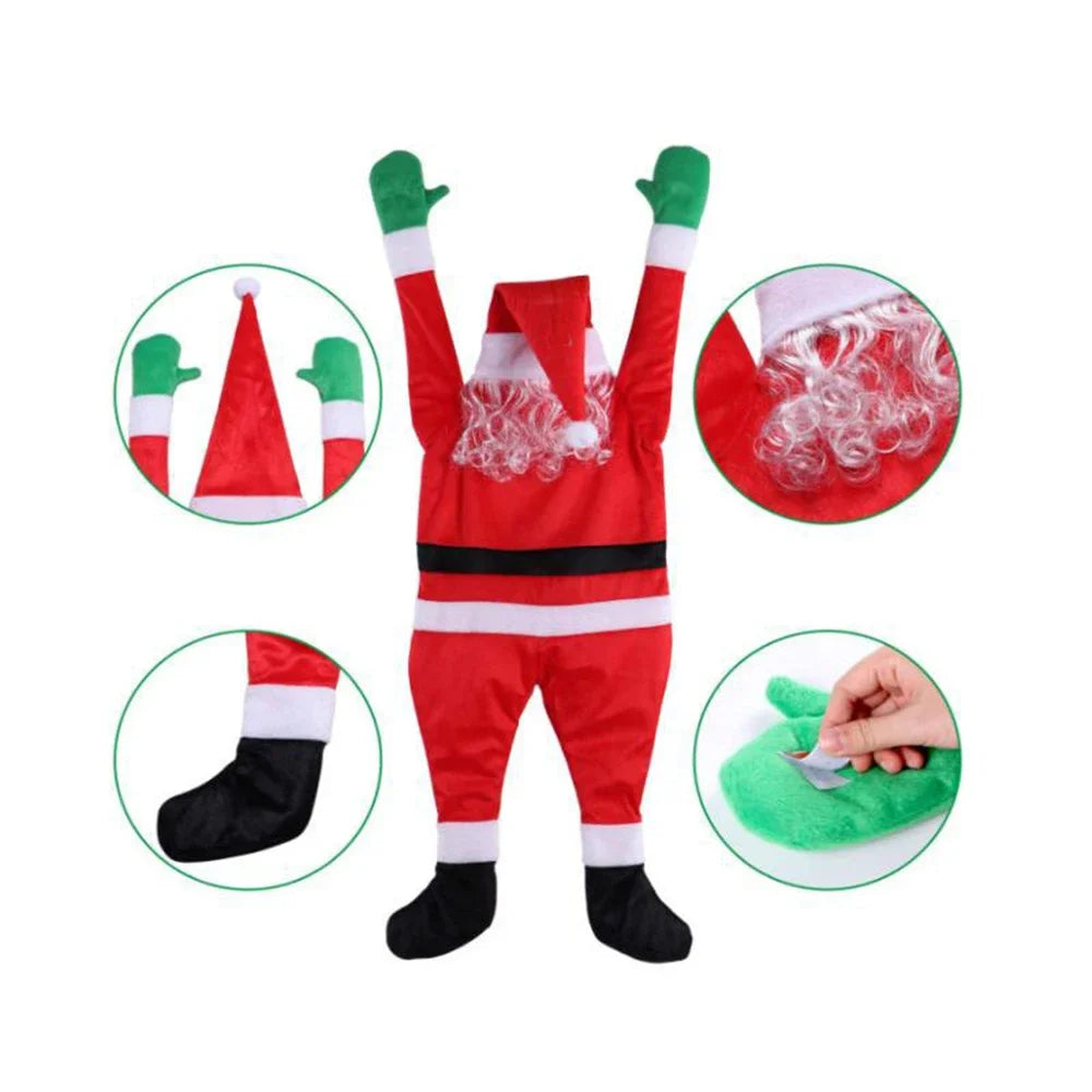 Climbing Santa Claus Decoration – Plush Window & Outdoor Display with Adhesive Tape for Creative Holiday Styling (2025 Edition)