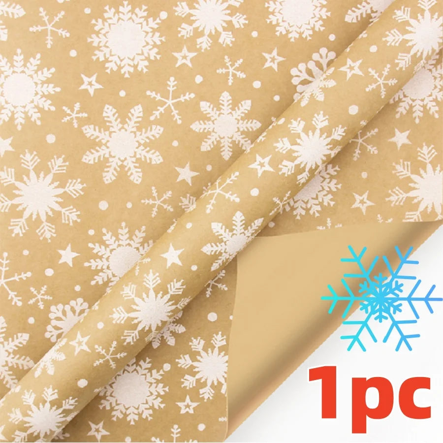 Christmas Gift Wrapping Paper Roll β Snowflake & Tree Pattern (16.9" Γ 590") Eco-Friendly Holiday Packaging for Presents (2025 Edition)