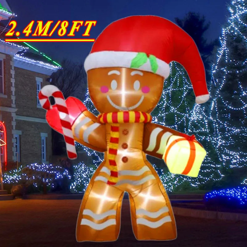 Christmas Inflatable Decoration with Built-In LED Lights – Polyester Ornament with UK Plug for Indoor & Outdoor Holiday Displays (2025 Edition)