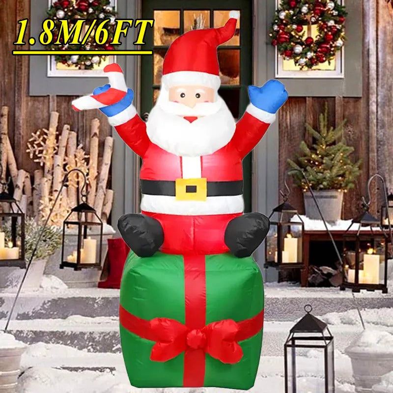 Christmas Inflatable Decoration with Built-In LED Lights – Polyester Ornament with UK Plug for Indoor & Outdoor Holiday Displays (2025 Edition)