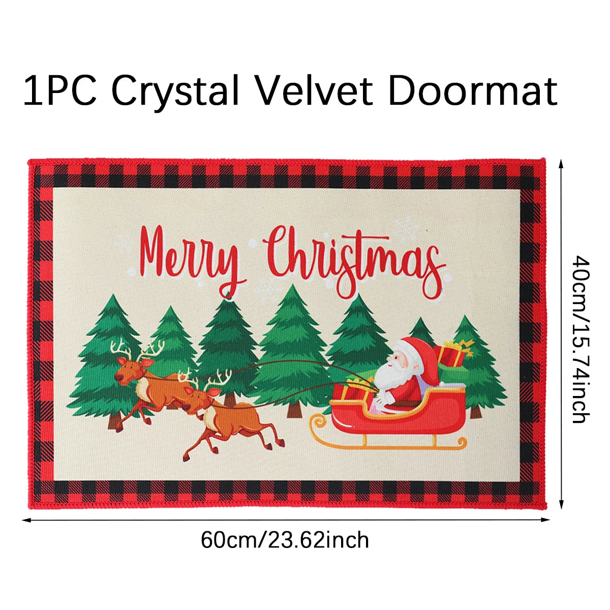Santa Claus Christmas Door Mat – Outdoor Welcome Carpet for Home Entryway Décor (2025–2026 Edition)