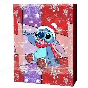 Cartoon Advent Calendar– 24-Day Countdown Resin Gift with Stitch & Santa Designs for Christmas & New Year (2025 Edition)