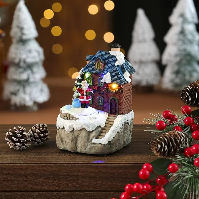 Rotating LED Christmas Music Box – Glowing Santa Ornament with Octave Melody for Holiday Décor & Gifting (2025 Edition)