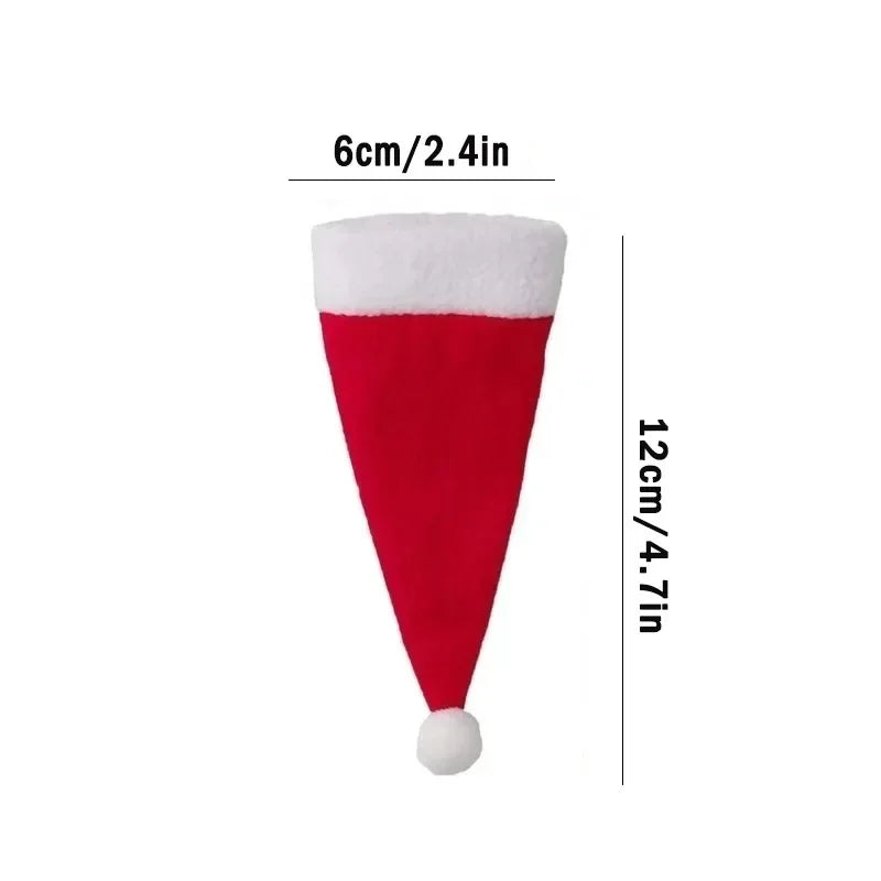 Santa Hat Cutlery Holders – 10/20-Pack Christmas Tableware Bags for Forks & Knives, Festive Table Décor (2025 Edition)