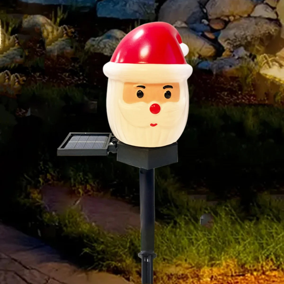 Solar-Powered Santa & Snowman Garden Light – Waterproof Christmas Lawn Stake for Outdoor Décor (2025 Edition)