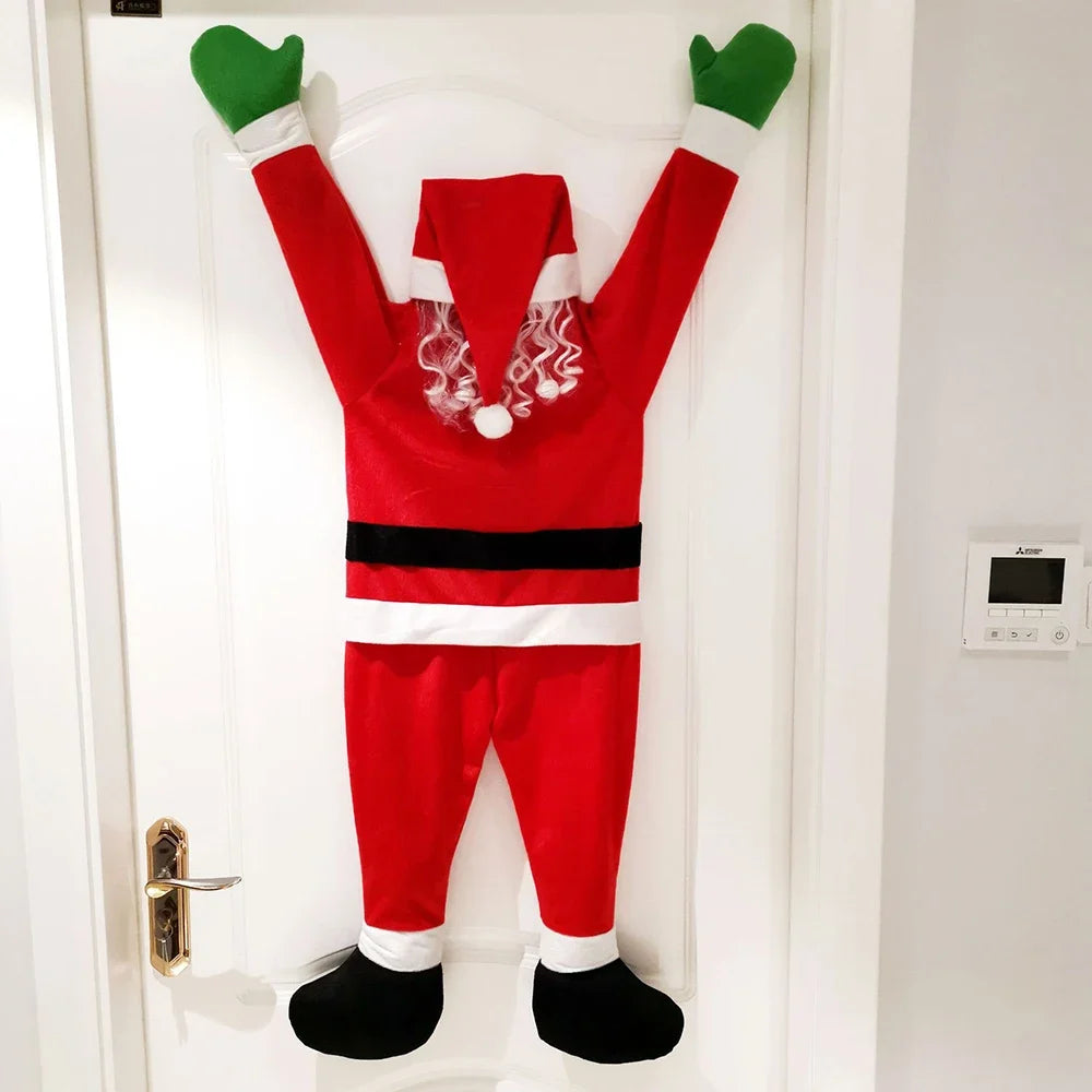 Climbing Santa Claus Decoration – Plush Window & Outdoor Display with Adhesive Tape for Creative Holiday Styling (2025 Edition)