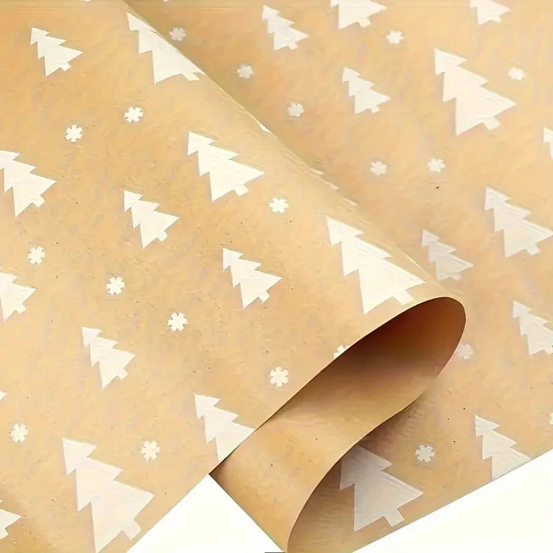 Christmas Gift Wrapping Paper Roll β Snowflake & Tree Pattern (16.9" Γ 590") Eco-Friendly Holiday Packaging for Presents (2025 Edition)