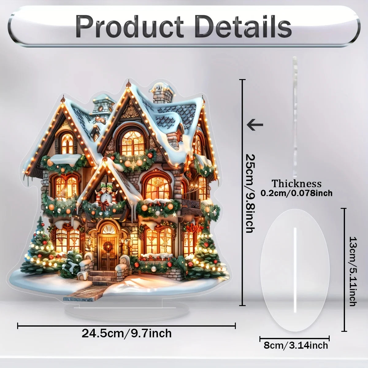 Bohemian Christmas Desktop Ornament – 2D Acrylic Festival Decoration for Bedroom & Seasonal Gifting (2025 Edition)