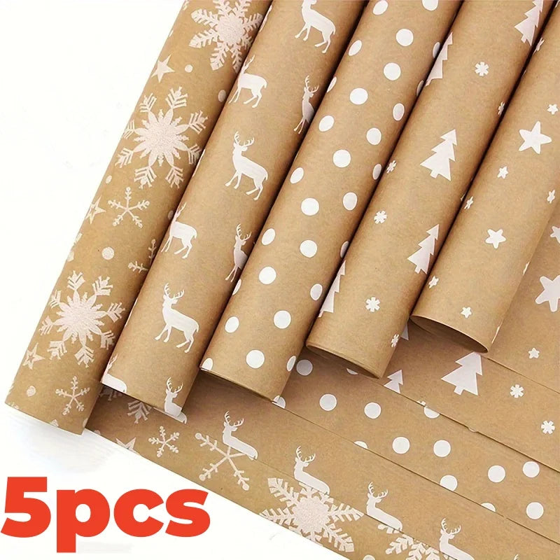 Christmas Gift Wrapping Paper Roll β Snowflake & Tree Pattern (16.9" Γ 590") Eco-Friendly Holiday Packaging for Presents (2025 Edition)