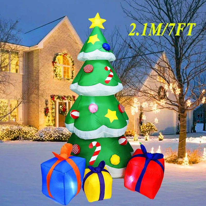 Christmas Inflatable Decoration with Built-In LED Lights – Polyester Ornament with UK Plug for Indoor & Outdoor Holiday Displays (2025 Edition)