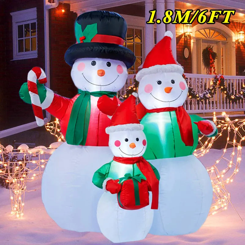 Christmas Inflatable Decoration with Built-In LED Lights – Polyester Ornament with UK Plug for Indoor & Outdoor Holiday Displays (2025 Edition)