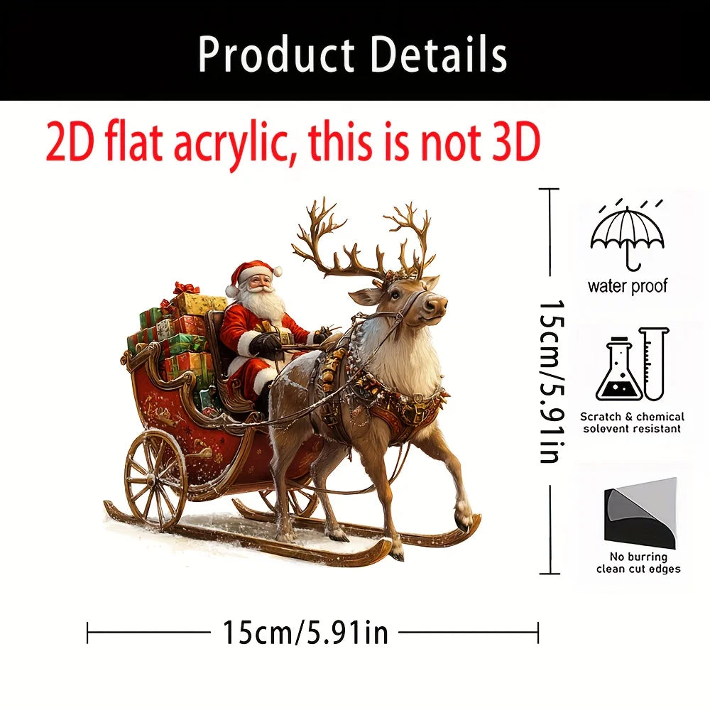 Bohemian Christmas Desktop Ornament – 2D Acrylic Festival Decoration for Bedroom & Seasonal Gifting (2025 Edition)