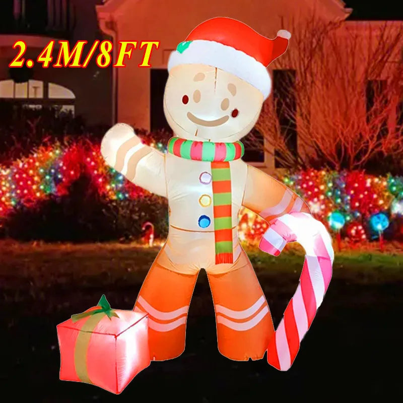 Christmas Inflatable Decoration with Built-In LED Lights – Polyester Ornament with UK Plug for Indoor & Outdoor Holiday Displays (2025 Edition)