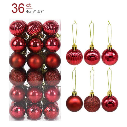 Christmas Ball Ornaments – 1 Box of Hanging Tree Pendants for Holiday Décor, Parties & Gifting (2025 Edition)