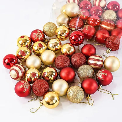 50-Piece Christmas Ball Ornaments – Boxed Hanging Tree Pendants for Holiday Décor, Parties & Gifting (2025 Edition)