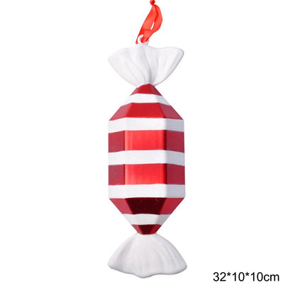 1 or 4-Piece Large Red Candy Cane Christmas Ball Ornaments – Hanging Tree Pendants for Holiday Décor & Gifting (2025 Edition)