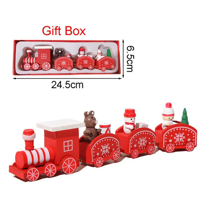 Christmas Wooden Train Ornament – Moving Train Decoration for Home, Noel & New Year 2025 Gifting