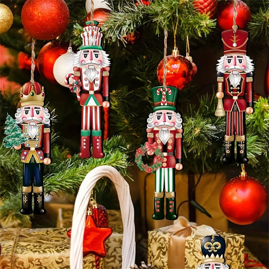 Christmas Nutcracker Ornament Set – 12 Wooden Hanging Decorations for Tree & Home (2025 Edition)