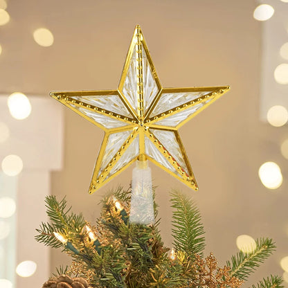 Battery-Powered Glowing Christmas Star Decoration – 3D Double-Sided LED Ornament for Tree, Fireplace & Indoor Styling (2025 Edition)