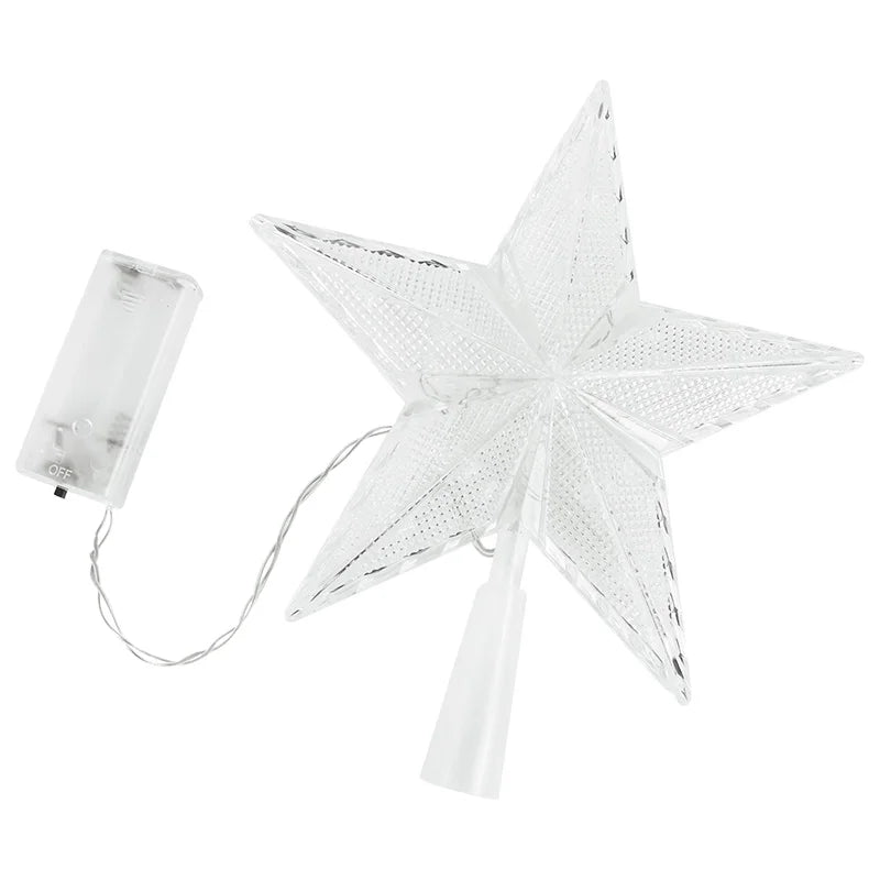 Battery-Powered Glowing Christmas Star Decoration – 3D Double-Sided LED Ornament for Tree, Fireplace & Indoor Styling (2025 Edition)