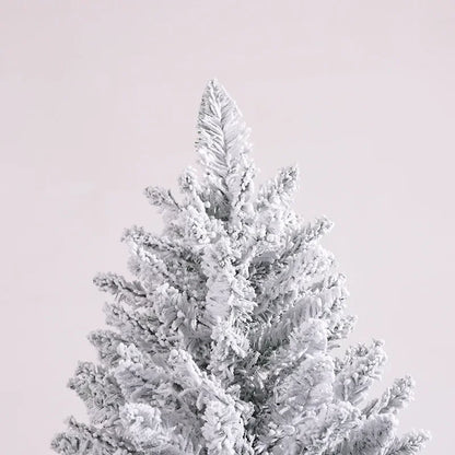 White Christmas Tree with Tree Skirt – 600-Tip Snowy PVC Decoration for Homes, Stores & Seasonal Gifting (2025 Edition)