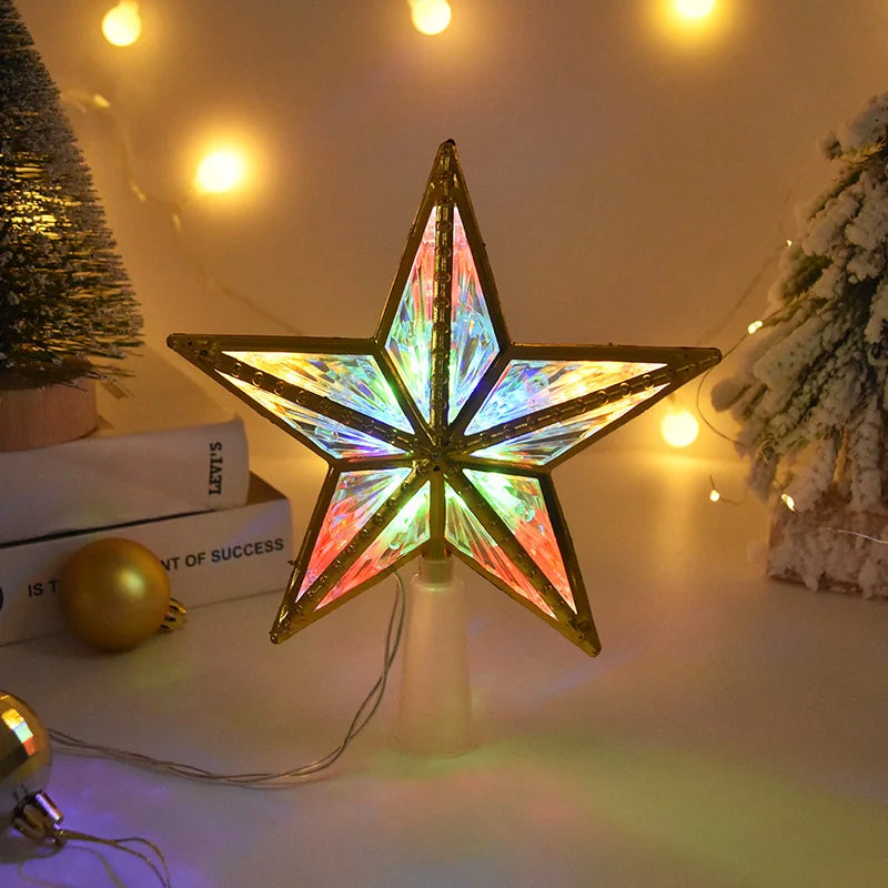Battery-Powered Glowing Christmas Star Decoration – 3D Double-Sided LED Ornament for Tree, Fireplace & Indoor Styling (2025 Edition)
