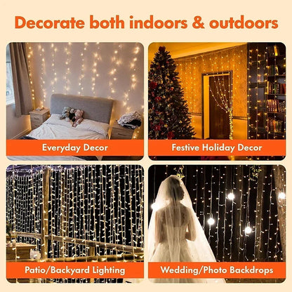 3M LED Curtain String Lights – USB-Powered Fairy Garland with 8 Modes (2025 Edition)